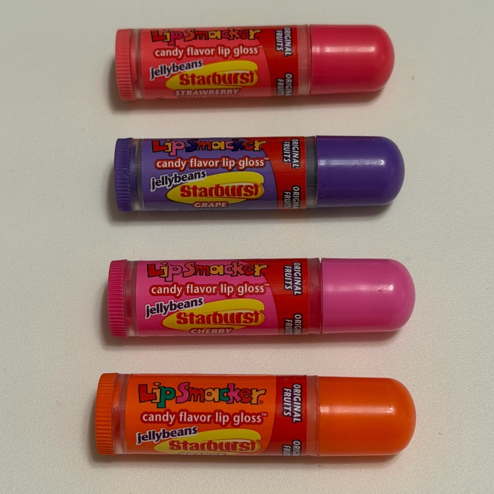 Vintage Bonne Bell Lip Smacker Jellybeans Starburst Set of 4 Pack